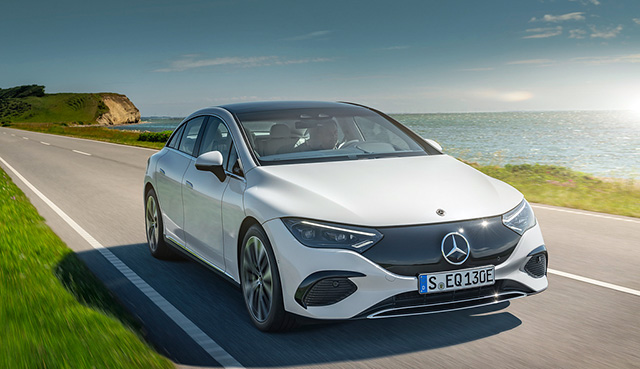 Mercedes-Benz EQE 350 puristischer Luxus und Dynamik für Geschäftsreise