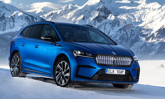 Elektroauto SKODA ENYAQ iV 80X mit AWD schafft Stabilität
